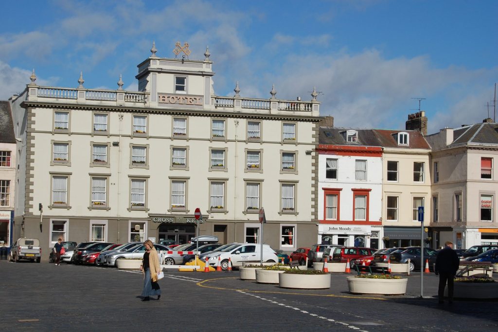 Kelso's Georgian Square, the pitch that every café in Kelso trades on