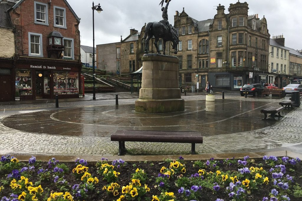 The Horse Statue in Hawick High Street