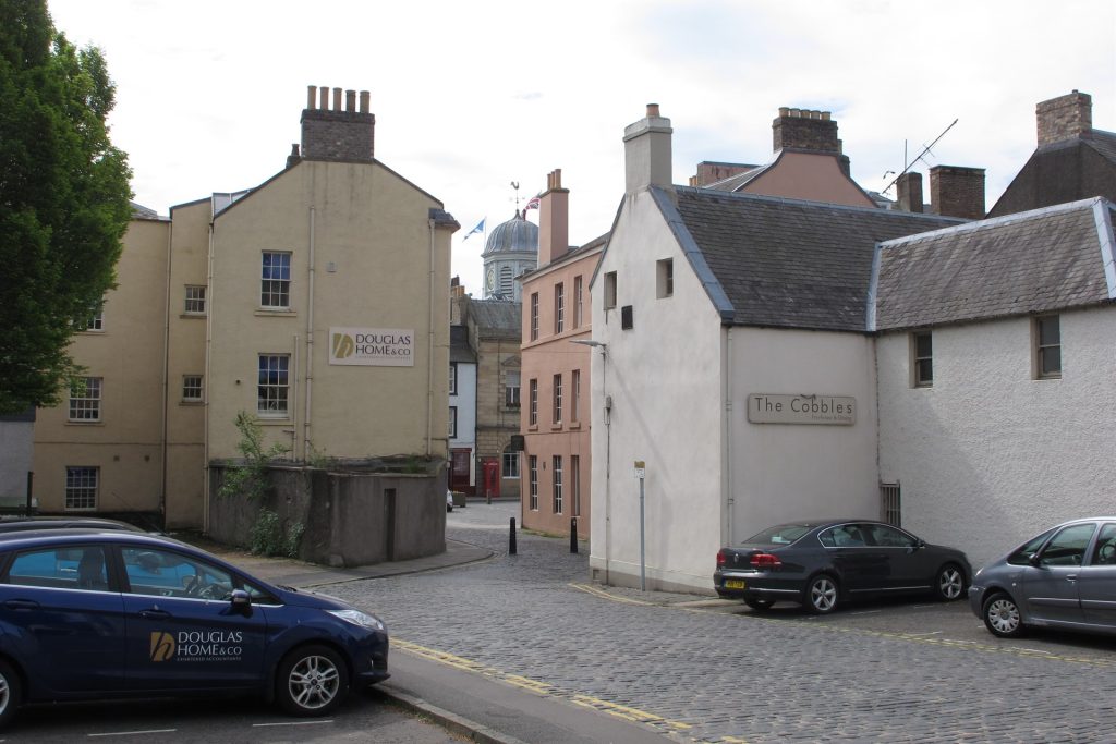 Kelso town centre, view to Town Hall